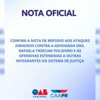 OAB Cascavel e AMAPAR repudiam ataques contra advogada e juíza de direito Imagem referente a OAB Cascavel e AMAPAR repudiam ataques contra advogada e juíza de direito