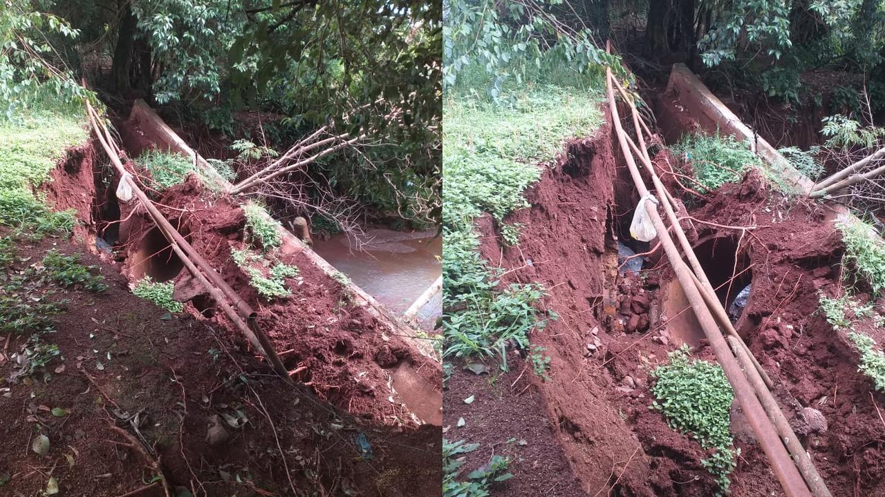 Ponte entre o Bairro Morumbi e o Loteamento Belmonte desaba Imagem referente a Ponte entre o Bairro Morumbi e o Loteamento Belmonte desaba