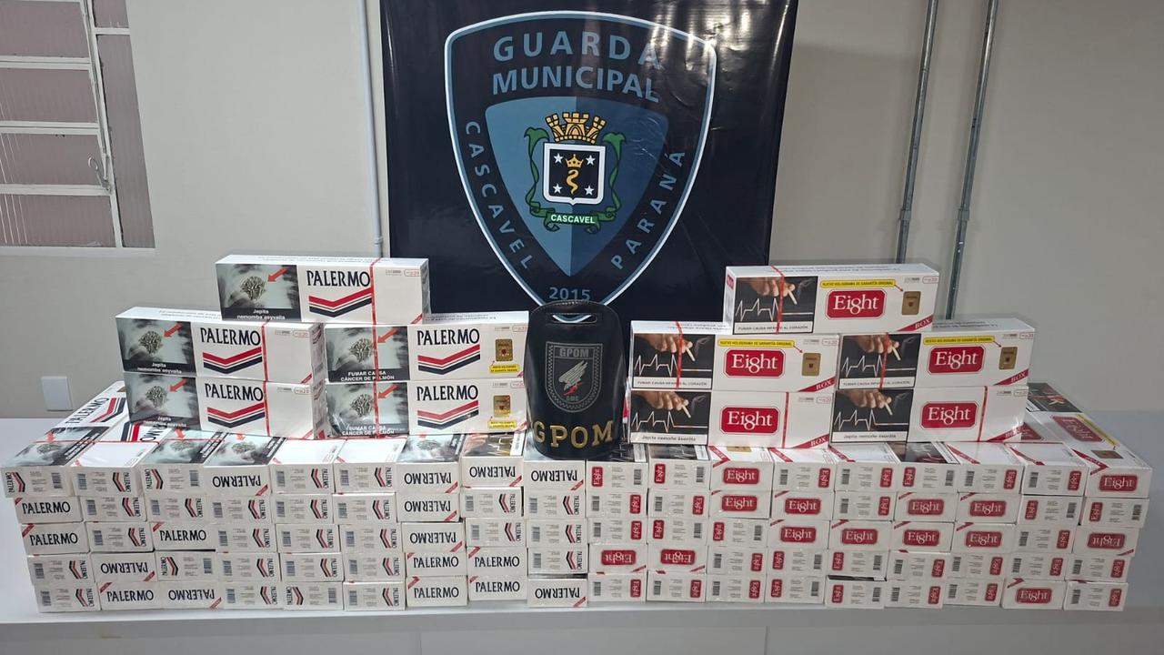 GPOM apreende grande quantidade de cigarros na Rodoviária de Cascavel GPOM apreende grande quantidade de cigarros na Rodoviária de Cascavel