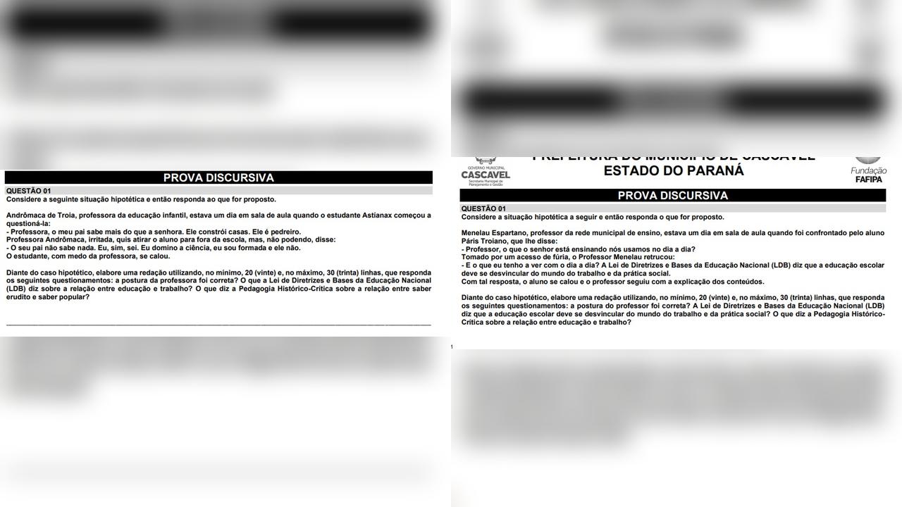 Entenda polêmica das questões discursivas aplicadas na prova para Professor em Cascavel
