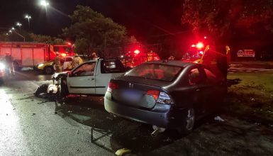 Imagem referente a Colisão entre dois veículos deixa cinco feridos na região oeste de Cascavel