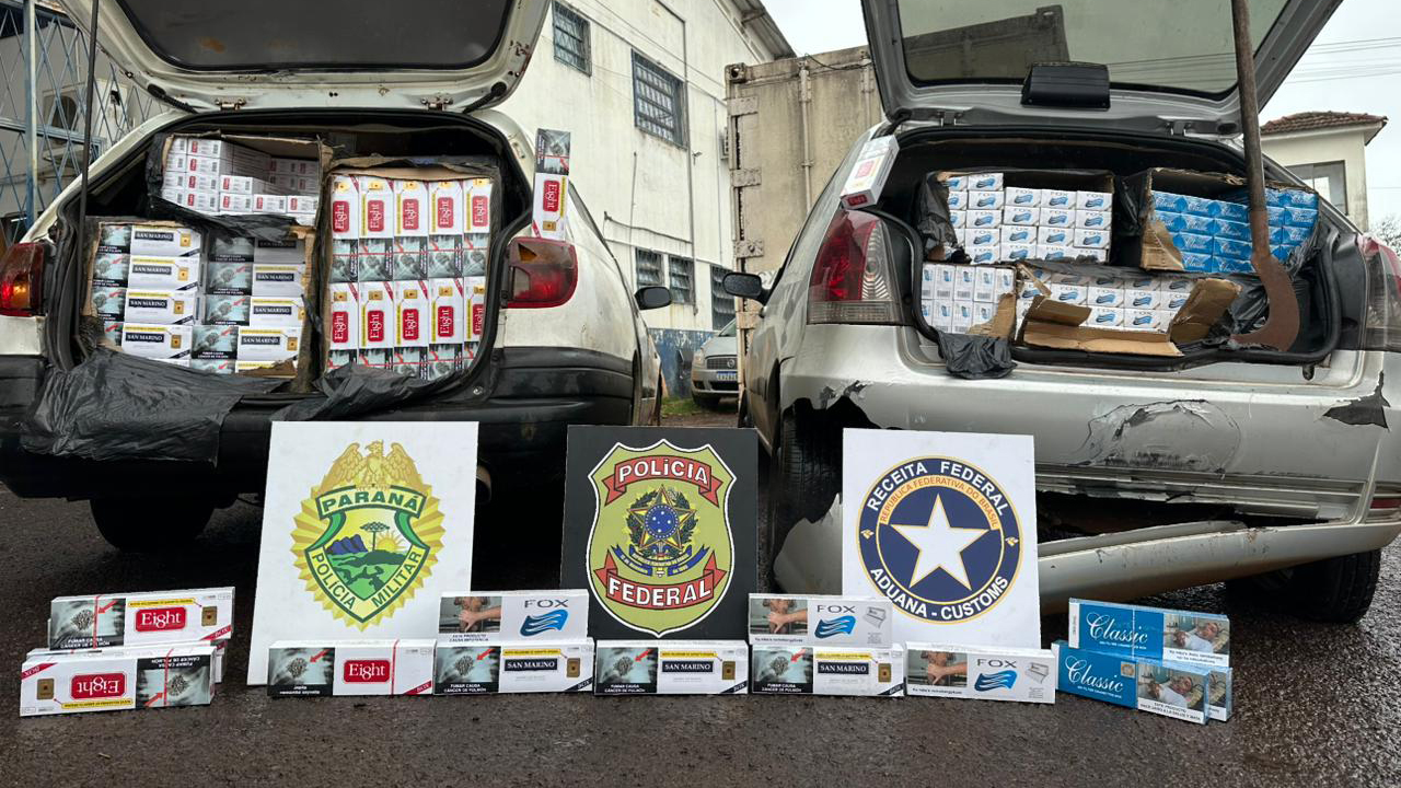 Carga de cigarros contrabandeados que tinham Cascavel como destino é apreendida em ação integrada