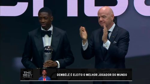 Dembélé é eleito melhor jogador do mundo no Fifa The Best 2025
