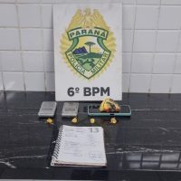 Choque flagra homem com cocaína, balanças e caderno do tráfico no Bairro Cancelli Imagem referente a Choque flagra homem com cocaína, balanças e caderno do tráfico no Bairro Cancelli