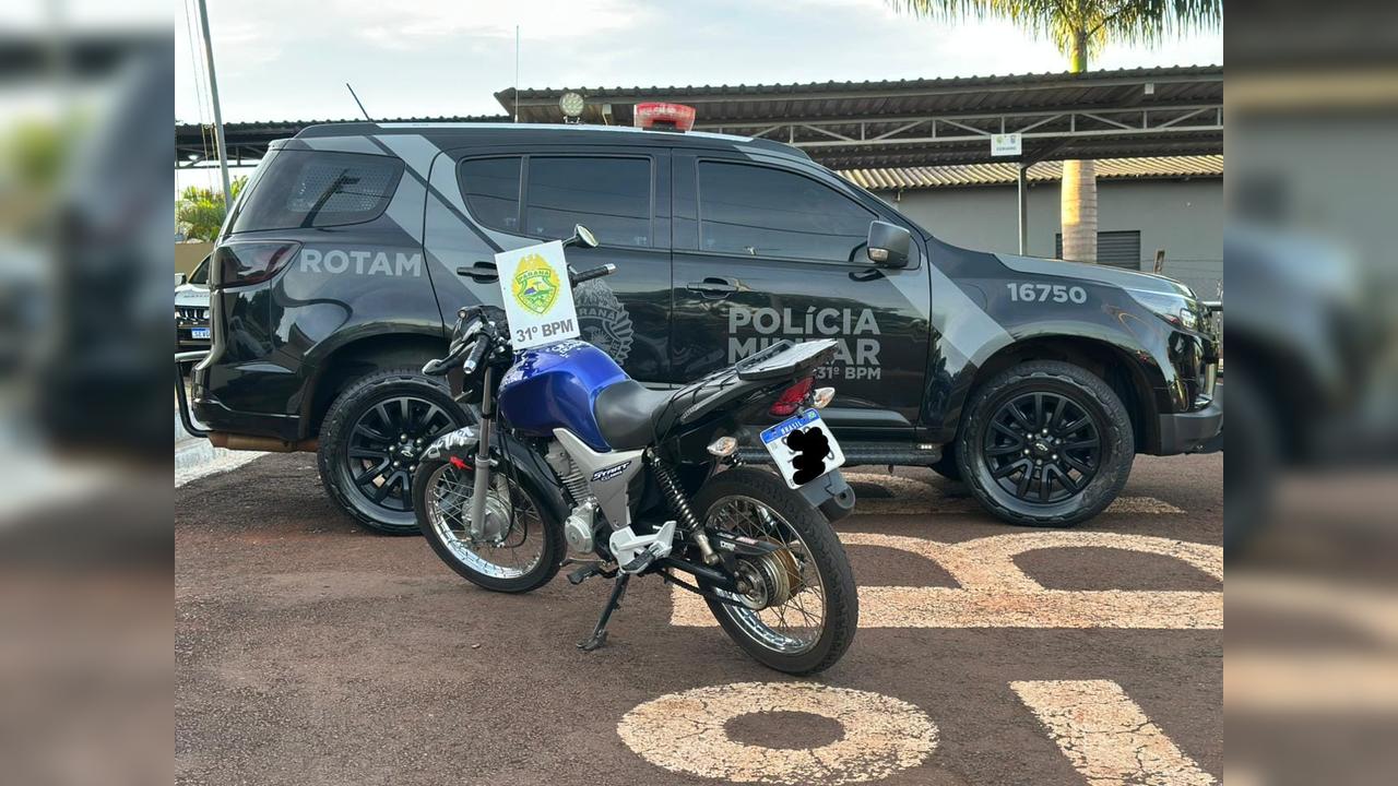 Ocorrência de direção perigosa resulta em apreensão de motocicleta em Assis Chateaubriand