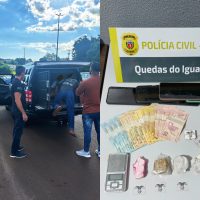 Polícia prende quatro adultos e apreende adolescente por tráfico de drogas em Quedas do Iguaçu Imagem referente a Polícia prende quatro adultos e apreende adolescente por tráfico de drogas em Quedas do Iguaçu