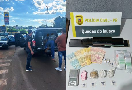 Polícia prende quatro adultos e apreende adolescente por tráfico de drogas em Quedas do Iguaçu Imagem referente a Polícia prende quatro adultos e apreende adolescente por tráfico de drogas em Quedas do Iguaçu