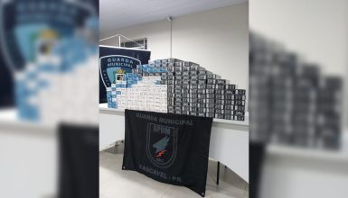 Guarda Municipal apreende 202 maços de cigarros contrabandeados na Rodoviária de Cascavel Imagem referente a Guarda Municipal apreende 202 maços de cigarros contrabandeados na Rodoviária de Cascavel