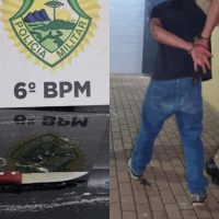 Suspeito de ameaçar mulher e familiares com faca é detido pela PM no Bairro Interlagos Imagem referente a Suspeito de ameaçar mulher e familiares com faca é detido pela PM no Bairro Interlagos