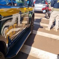 Imagem referente a Acidente de trânsito deixa motociclista ferido no Trevo Cataratas, em Cascavel