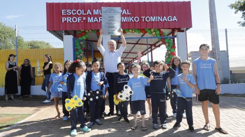 Com mais de 30 anos de história, Escola Maria Fumiko é entregue revitalizada para comunidade escolar Imagem referente a Com mais de 30 anos de história, Escola Maria Fumiko é entregue revitalizada para comunidade escolar