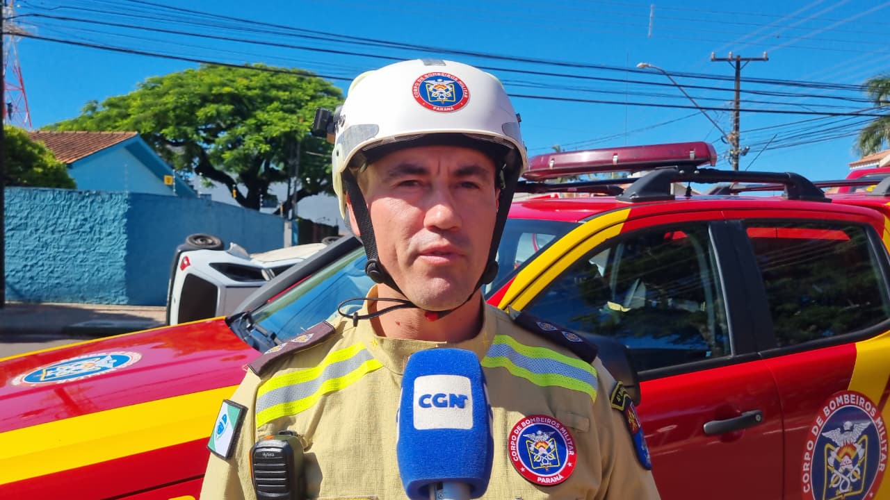Imagem referente a Oficial dá detalhes de capotamento com seis vítimas em Cascavel