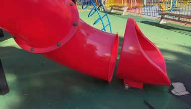 Imagem referente a Brinquedos quebrados colocam crianças em risco na Praça Wilson Joffre, no Centro de Cascavel