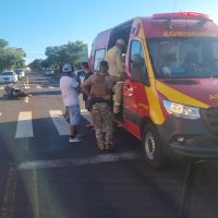 Imagem referente a Motociclista é socorrido pelo Siate em acidente de trânsito no Periolo