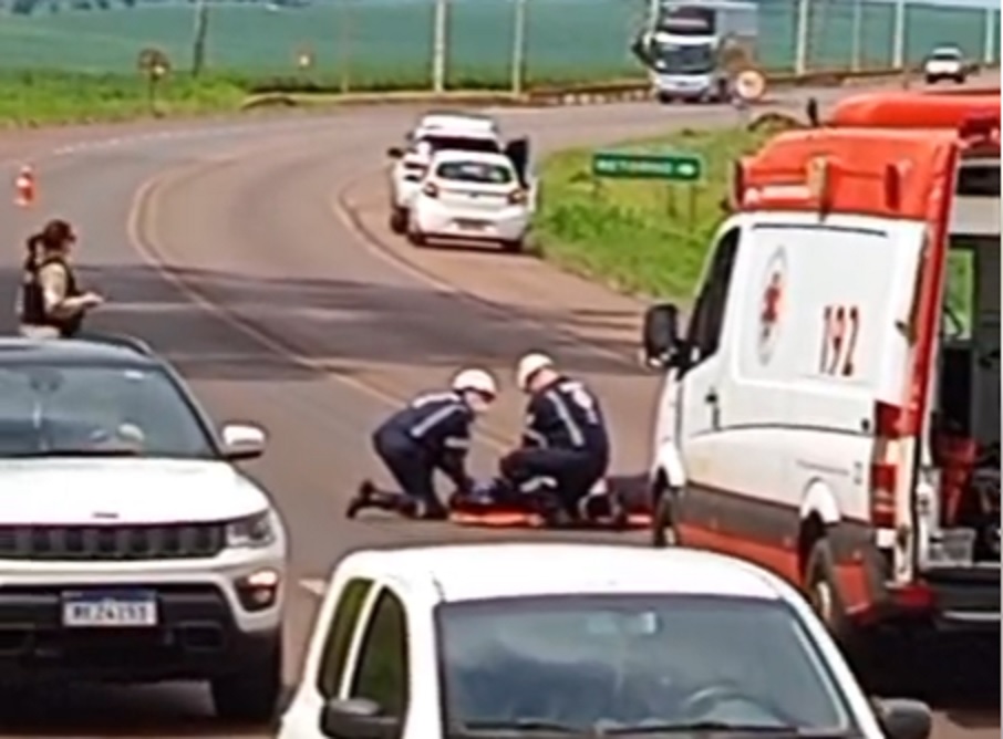Grave acidente mobiliza aeromédico na BR-369 em Corbélia