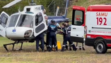 Imagem referente a Vítima de grave atropelamento na BR-369 em Corbélia é trazida de helicóptero a Cascavel