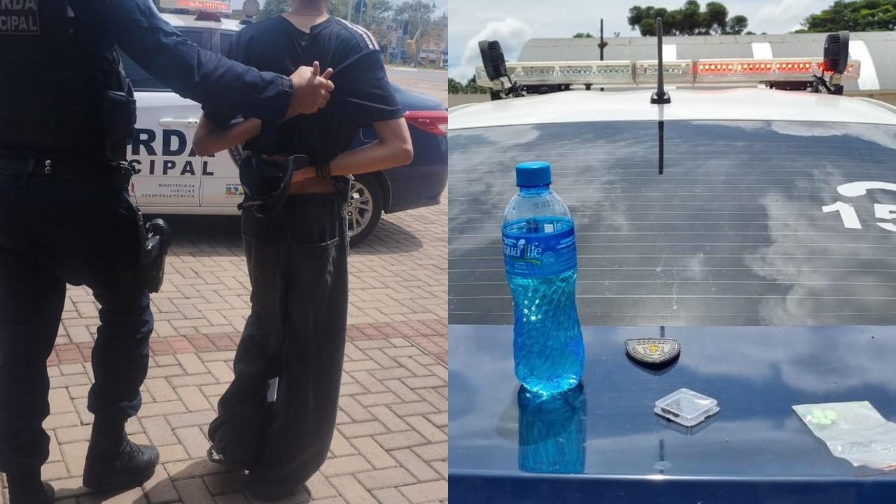 Com água "batizada" e drogas, adolescente é apreendido no Terminal Oeste Com água "batizada" e drogas, adolescente é apreendido no Terminal Oeste