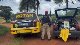 ROTAM do BPRv apreende cerca de 150 quilos de maconha na PR-586, em Santa Tereza do Oeste
