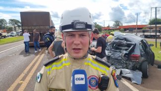 Oficial do Corpo de Bombeiros fala sobre acidente com sete veículos na BR-277