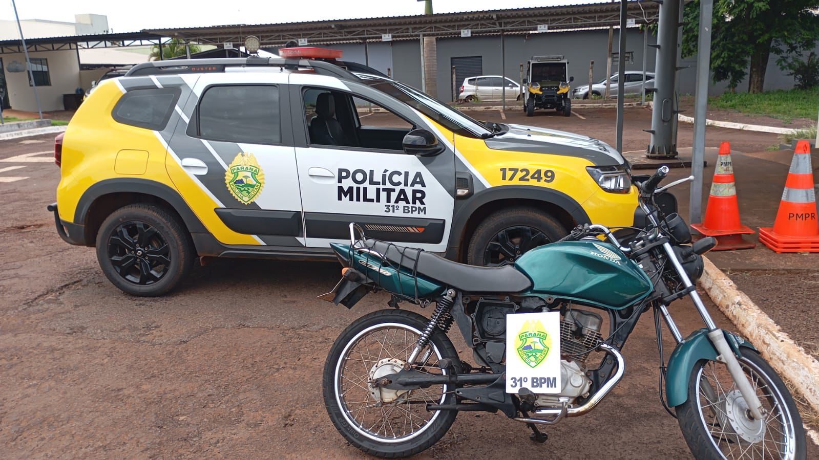 Polícia Militar apreende motocicleta por irregularidades em Assis Chateaubriand
