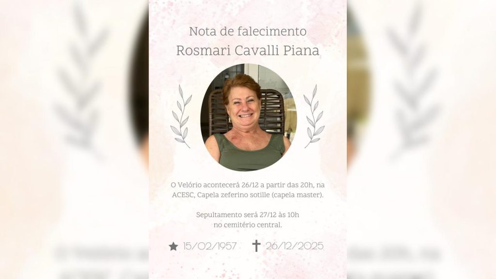 Rosmari Cavalli Piana, ministra da Catedral, morre aos 68 anos