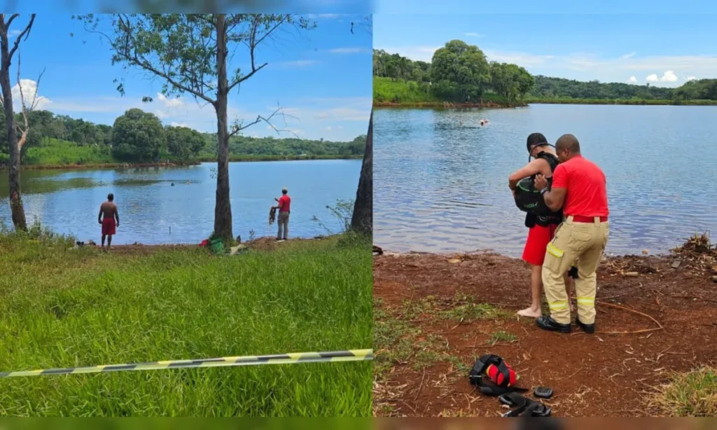 Jovem some em lago e é encontrado morto após 50 minutos submerso 