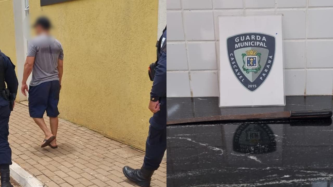 Homem usa facão para ameaçar a companheira e acaba na Delegacia