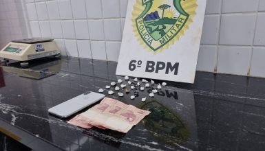 Polícia Militar apreende cocaína durante ação no bairro Santa Cruz Imagem referente a Polícia Militar apreende cocaína durante ação no bairro Santa Cruz