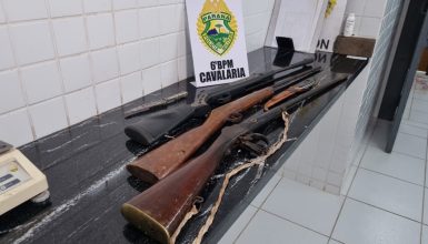 Imagem referente a Filha pede ajuda para a mãe, em cárcere privado, e padrasto é detido com armas