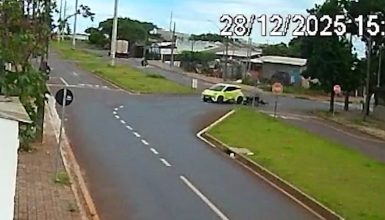 Câmera flagra acidente que deixou motociclista ferido no Brasmadeira Imagem referente a Câmera flagra acidente que deixou motociclista ferido no Brasmadeira