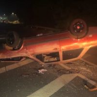 Imagem referente a Voyage capota e motorista fica ferido na BR-369 em Corbélia