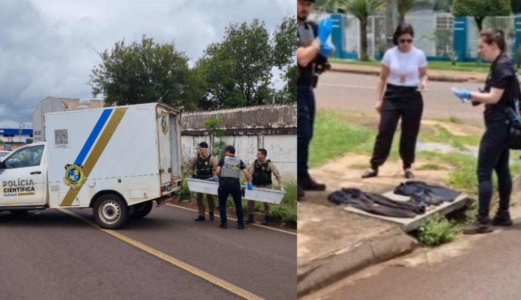 Corpo de homem morto a facadas é recolhido pelo IML; Suspeito do crime escondeu roupas em bueiro