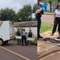 Corpo de homem morto a facadas é recolhido pelo IML; Suspeito do crime escondeu roupas em bueiro Imagem referente a Corpo de homem morto a facadas é recolhido pelo IML; Suspeito do crime escondeu roupas em bueiro