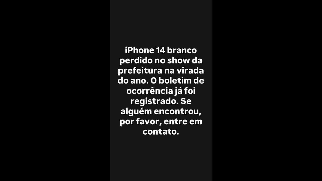Foi perdido celular Iphone no bairro Centro Foi perdido celular Iphone no bairro Centro