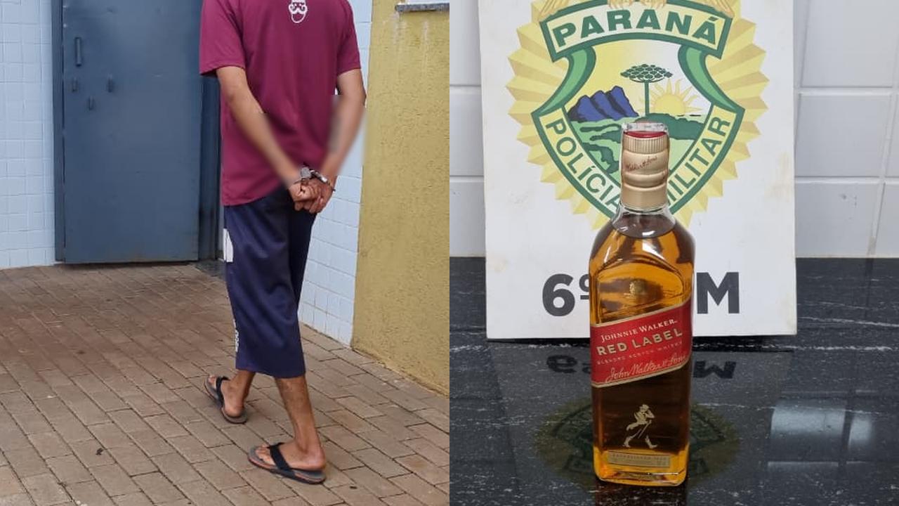 Homem é preso após furto de whisky no Parque Verde