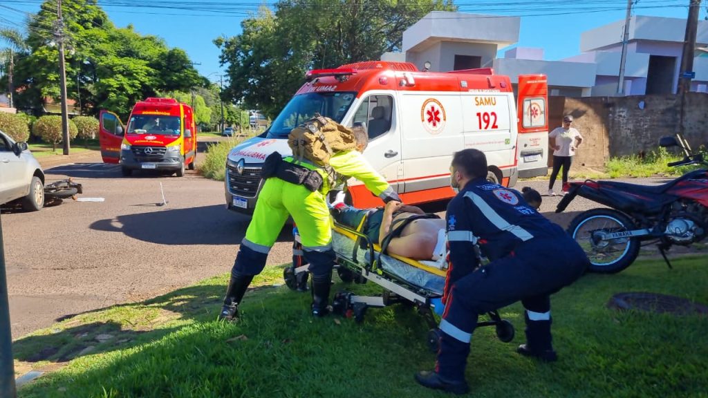 Carro e mototáxi batem no Jardim União; condutor e cliente ficam feridos  