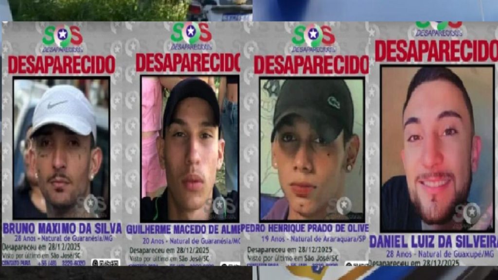 Quatro corpos achados na Grande Florianópolis podem ser de jovens desaparecidos de MG e SP Quatro corpos achados na Grande Florianópolis podem ser de jovens desaparecidos de MG e SP
