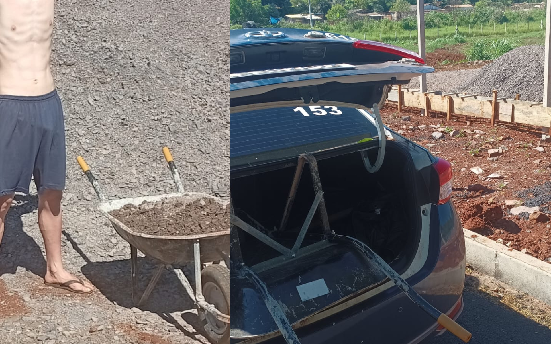 GM flagra furto de pedra brita em Ecopark na Região Norte