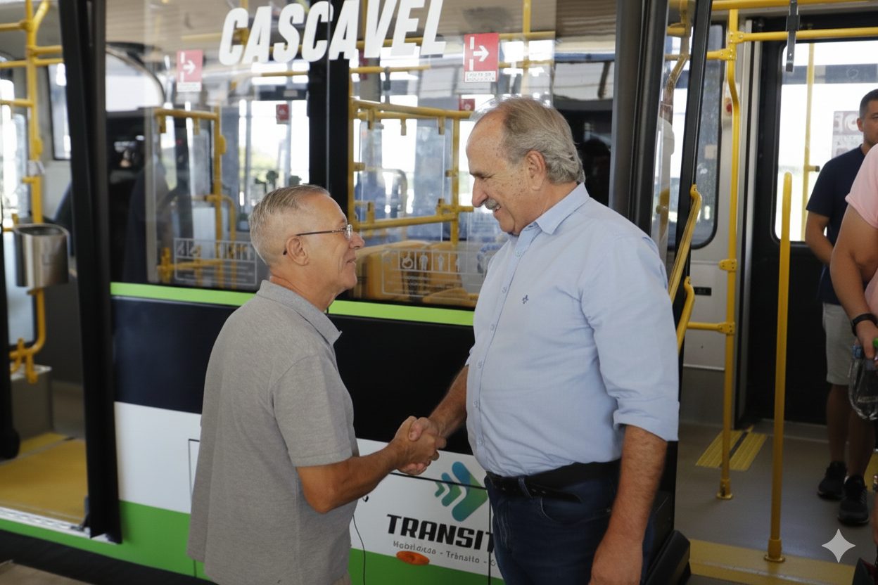 Cascavel completa um ano de transporte coletivo gratuito aos domingos com mais de meio milhão de usuários Cascavel completa um ano de transporte coletivo gratuito aos domingos com mais de meio milhão de usuários