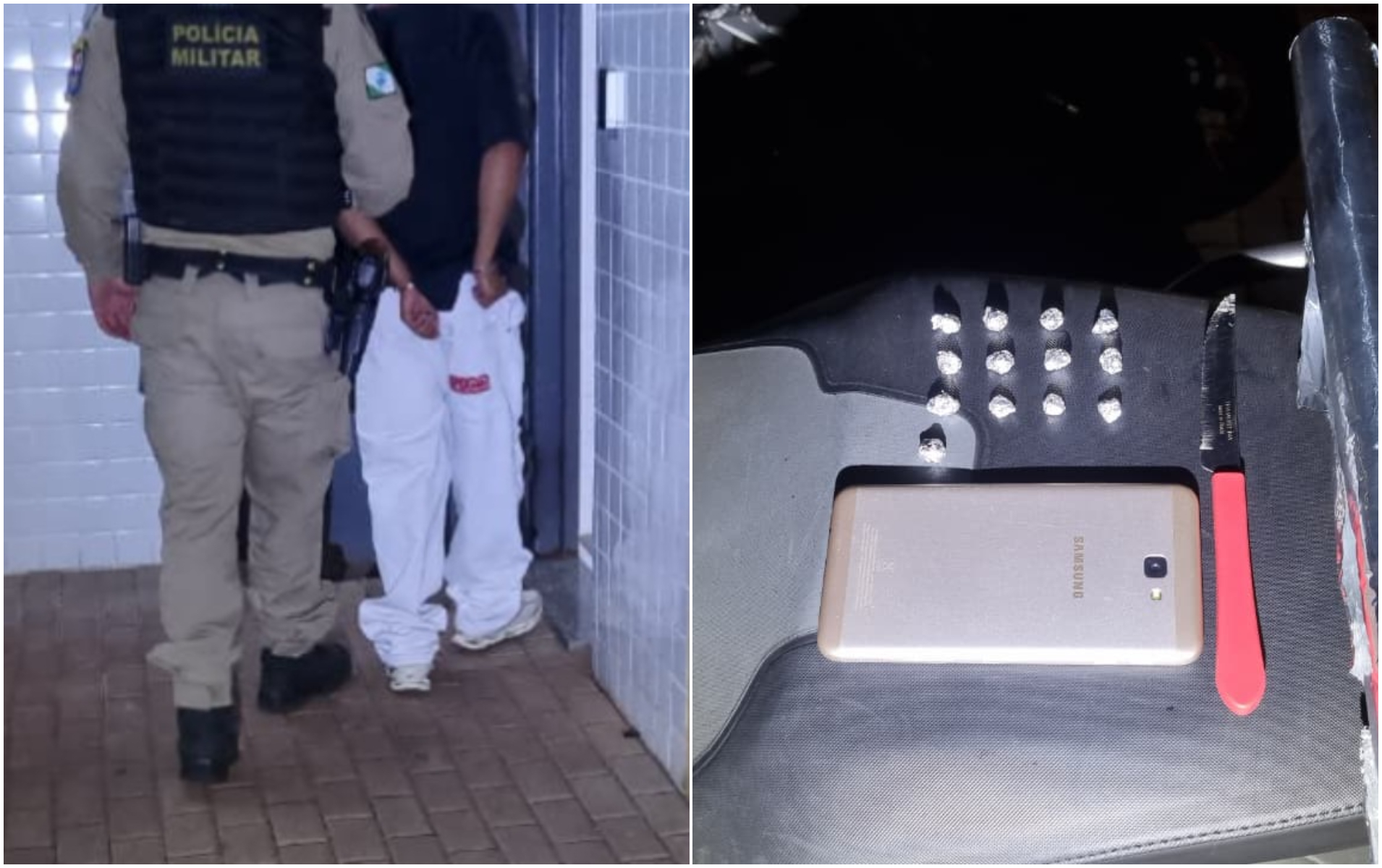 Rocam apreende 13 pedras de crack em ação contra o tráfico de drogas no Bairro Interlagos