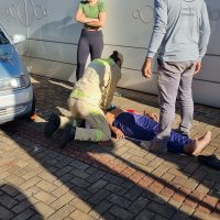 Vítima entra em parada cardiorrespiratória após grave acidente no Centro de Cascavel Imagem referente a Vítima entra em parada cardiorrespiratória após grave acidente no Centro de Cascavel