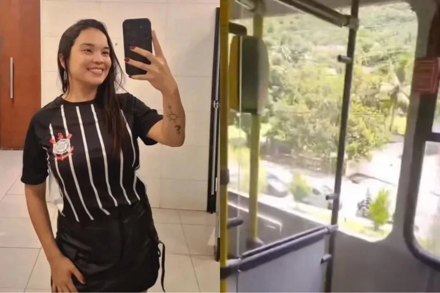 Jovem é lançada de ônibus após janela soltar e morre no litoral de SP Jovem é lançada de ônibus após janela soltar e morre no litoral de SP