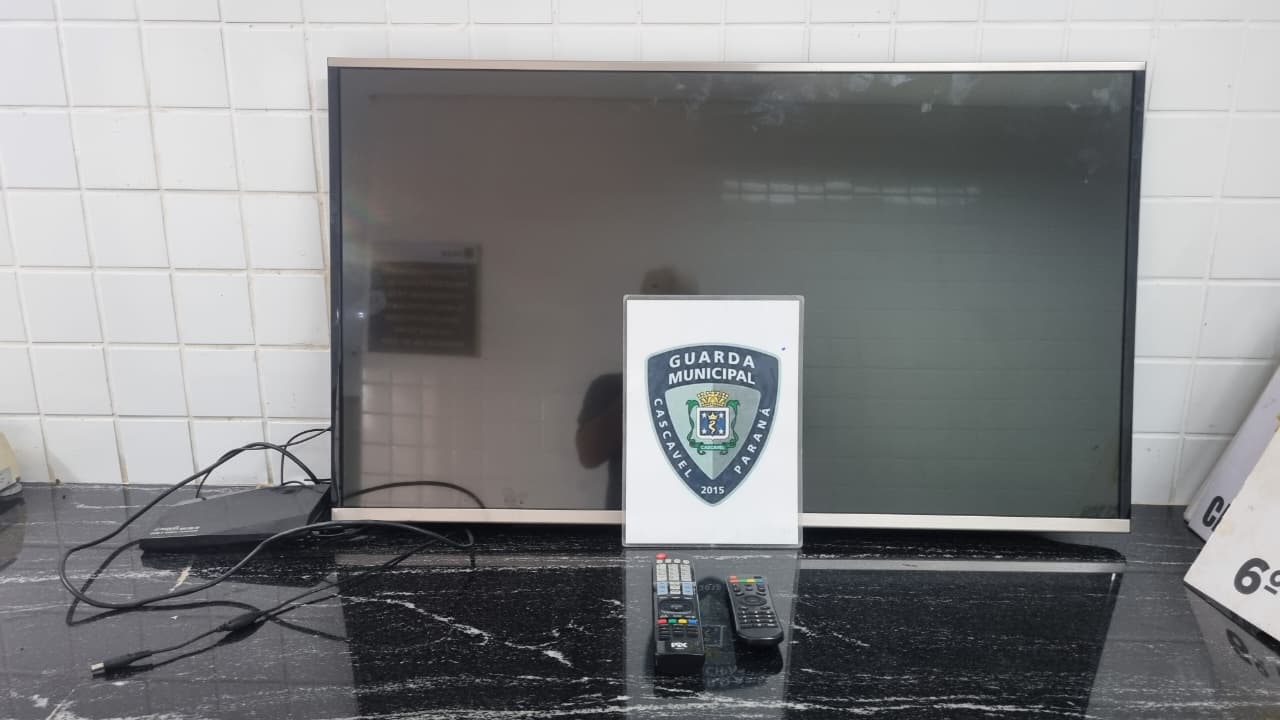Televisão furtada é recuperada pela Guarda Municipal