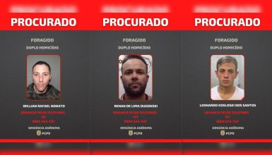 Duplo homicídio: mulher é presa e fotos de foragidos são divulgadas pela PCPR! Imagem referente a Duplo homicídio: mulher é presa e fotos de foragidos são divulgadas pela PCPR!