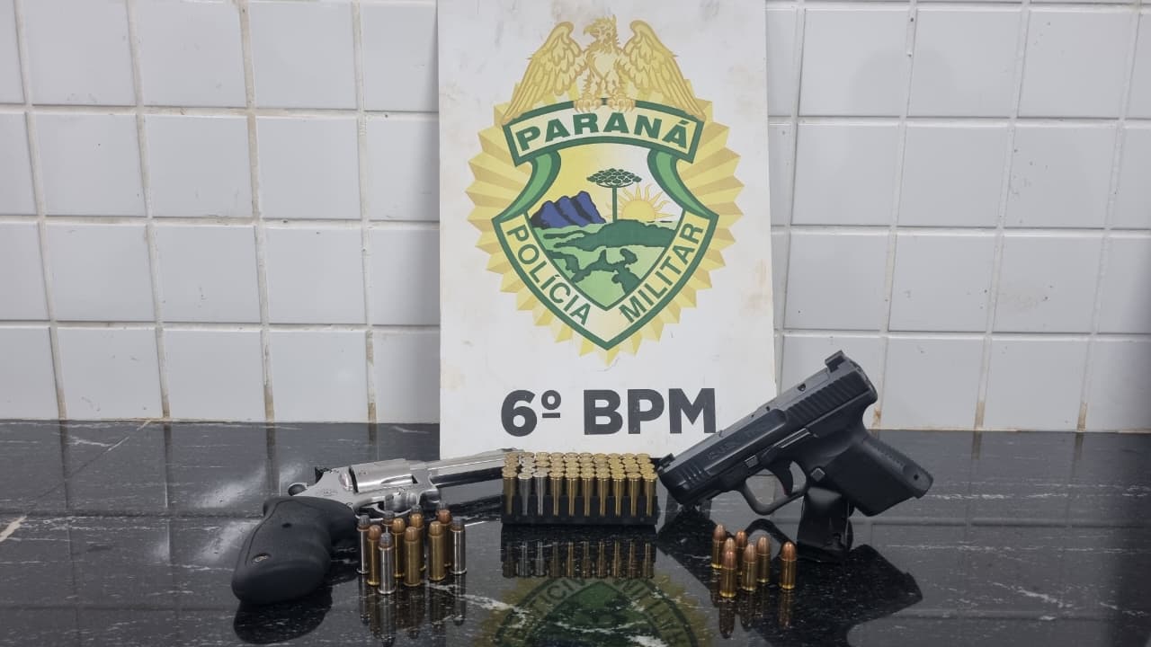 Choque detém homem em posse de revólver e pistola ilegais em Cascavel