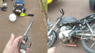 Assaltantes trafegaram na contramão por diversas ruas e jogaram moto contra pedestres durante fuga, diz GM