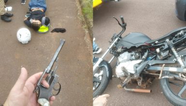 Assaltantes trafegaram na contramão por diversas ruas e jogaram moto contra pedestres durante fuga, diz GM Imagem referente a Assaltantes trafegaram na contramão por diversas ruas e jogaram moto contra pedestres durante fuga, diz GM