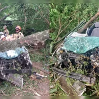 Imagem referente a Motorista cai em ribanceira e fica mais de 12 horas preso no carro em Apucarana