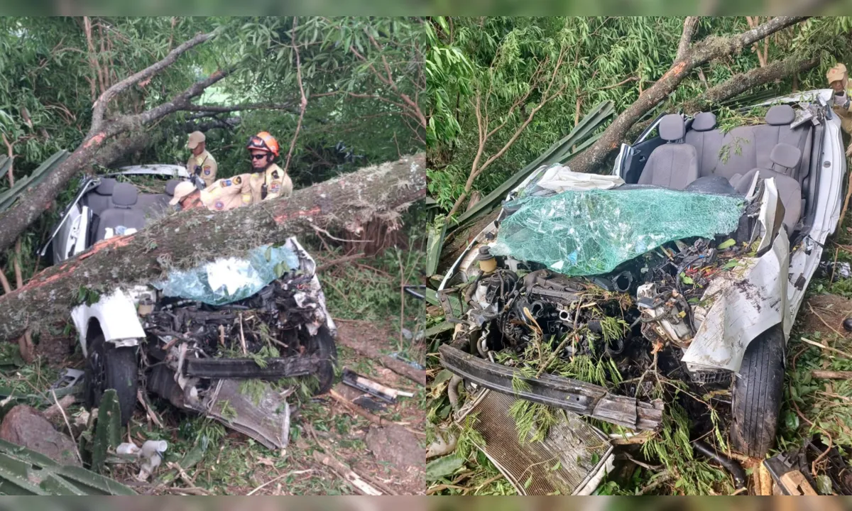 Motorista cai em ribanceira e fica mais de 12 horas preso no carro em Apucarana