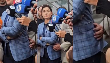 Imagem referente a Vídeo que circula nas redes sociais mostra toque inapropriado em Michelle Bolsonaro durante ato político